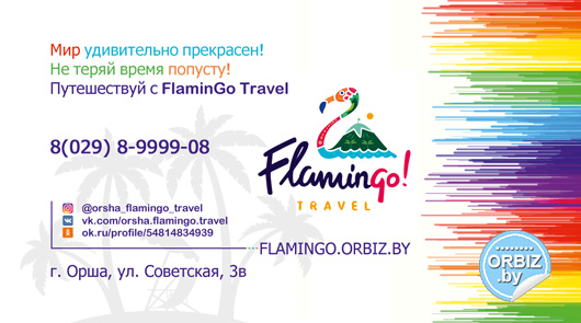 Визитка Турагентство «FlaminGo Travel»