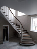 Отделка бетонных лестниц деревом в Беларуси